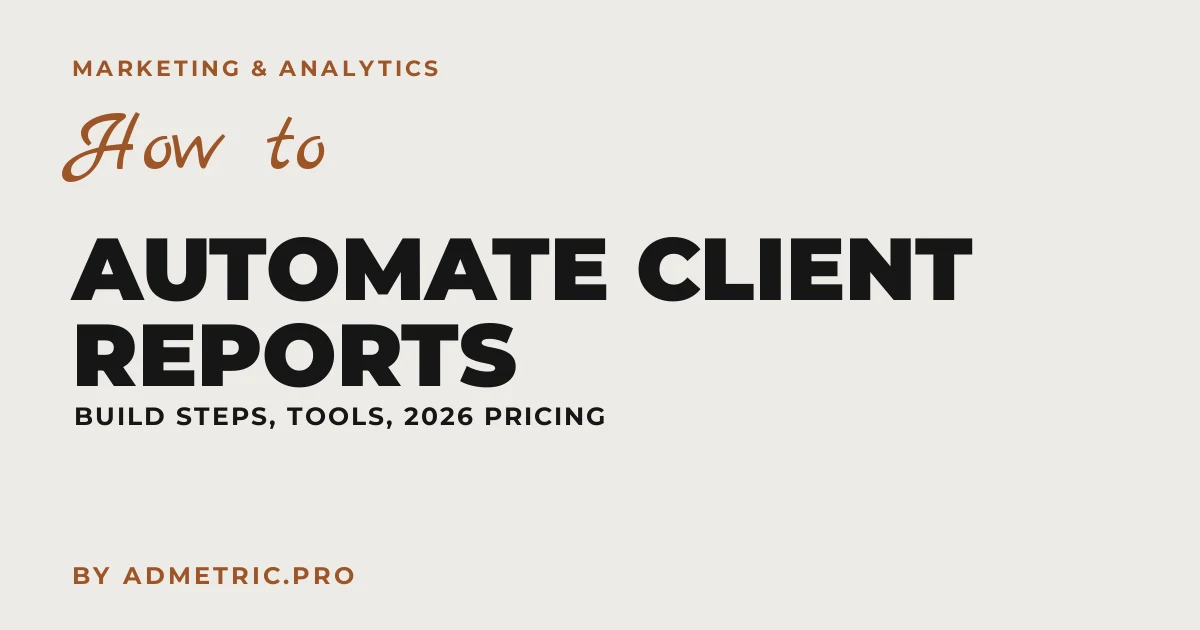 Come automatizzare i report marketing ai clienti (2026)