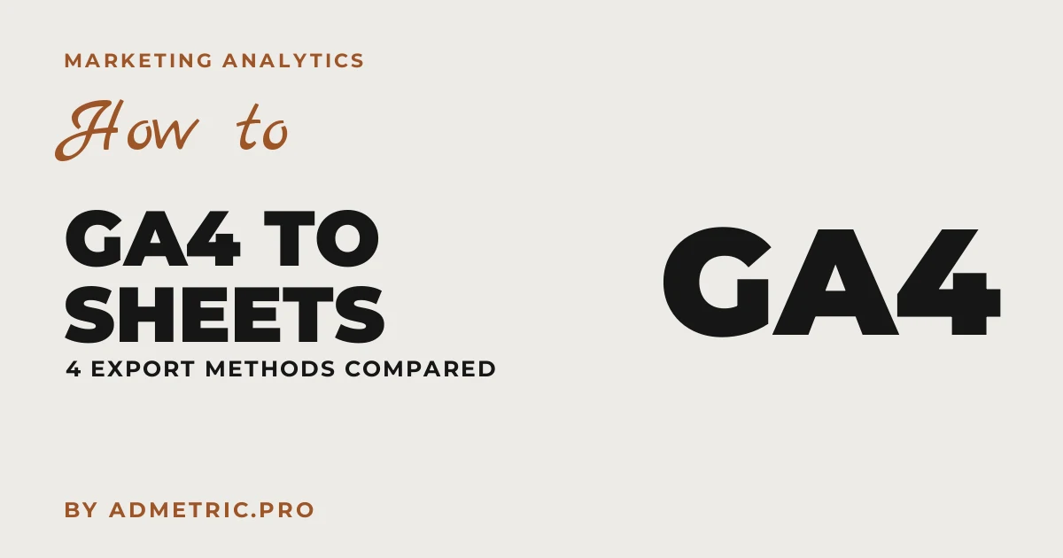 Come esportare i dati GA4 su Google Sheets (2026)